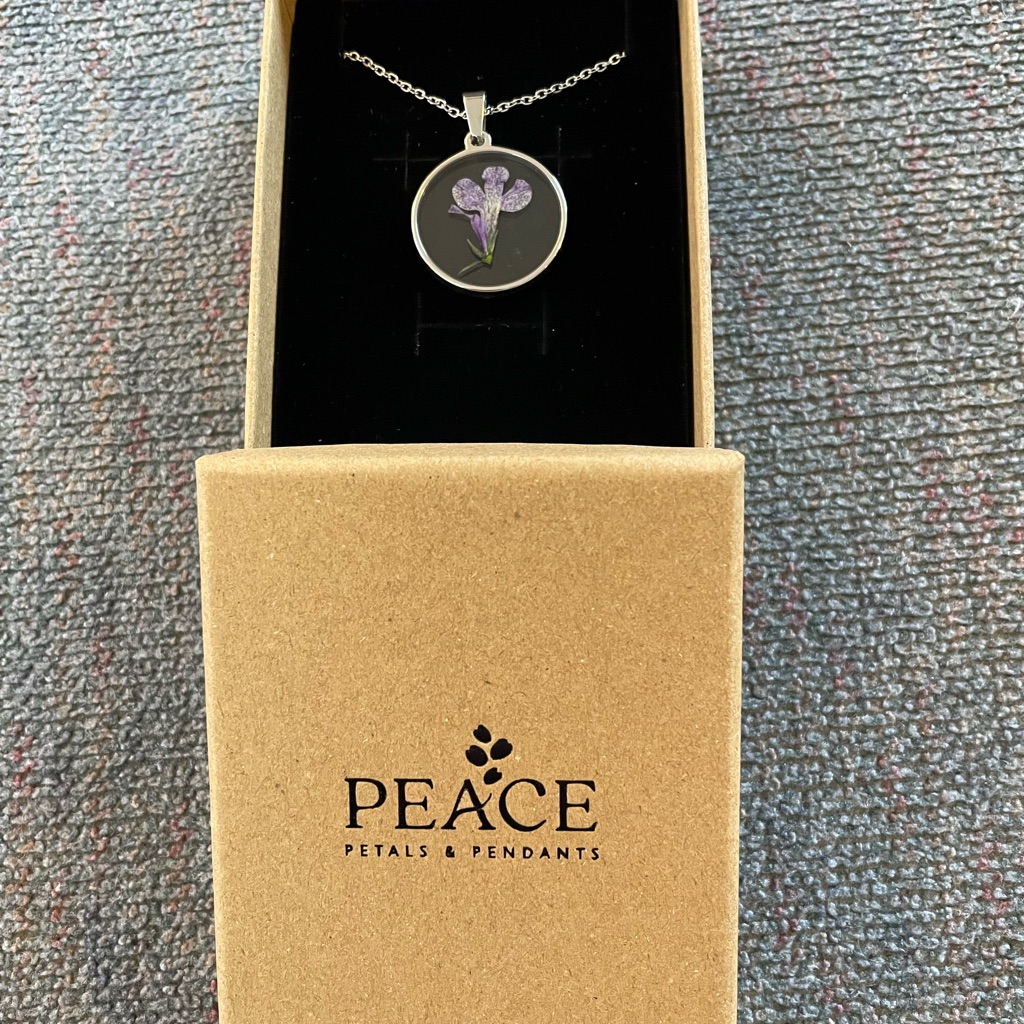 Nib Pressed Flower Pendant Necklace